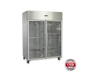 F.E.D Grand Ultra Two Glass Doors Upright Fridge 1200L