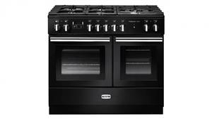 Falcon Professional+ FX 1000mm Dual Fuel Freestanding Cooker - Black and Chrome