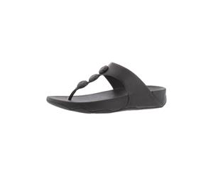 Fitflop Womens Petra Sugar Leather Embellished Slide Sandals