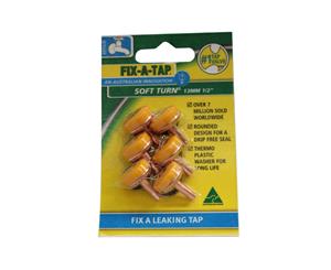 Fix-A-Tap Soft Turn Tap Valve 6 Pack Suits 1/2 Inch 13mm Drip Free Seal 233189