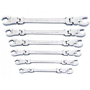 GEARWRENCH Flarenut Met Flex Ratcheting Spanner Set 6pc 89101D