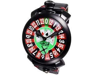 Gaga Milano Men's Las Vegas Roulette 48Mm Black Mechanical Watch 5012.Lv.01S