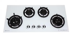 Goldline 900mm GL4 4 Zone Natural Gas Cast Iron Cooktop - White