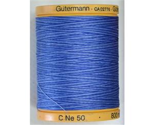 Gutermann Natural Cotton Thread 800m (876yds) #9986 Variegated Evening Sky