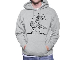 Hagar The Horrible Battle Ready Lucky Eddie Men's Hooded Sweatshirt - Heather Grey