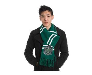 Harry Potter Scarf Slytherin House Crest Logo Official Knitted - Grey