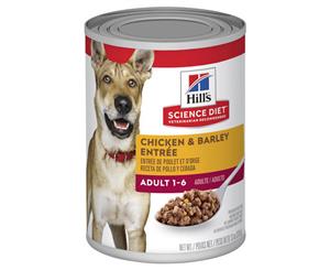 Hill's Science Diet Adult Chicken & Barley Entre Canned Dog Food 370g x 12