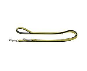 Hunter Premium Capri Leather Dog Training Lead 3-Way Adjustable - Linden Green/Black