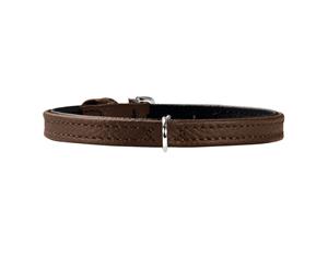 Hunter Tiny Petit Leather Dog Collar Small Breeds - Brown/Black