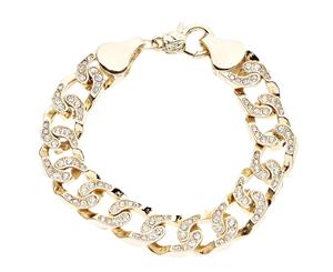 Iced Out Bling MICRO PAVE Bracelet - CHAIN STYLE gold - Gold