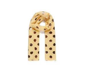 Intrigue Womens/Ladies Abstract Metallic Print Scarf (Yellow) - JW927