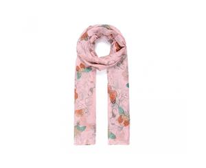 Intrigue Womens/Ladies Elegant Butterfly Print Scarf (Pink) - JW276