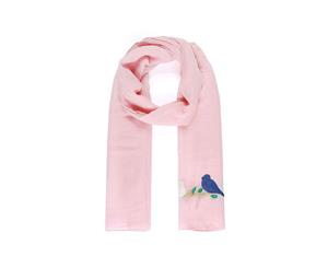 Intrigue Womens/Ladies Embroidered Bird Narrow Scarf (Pink) - JW895