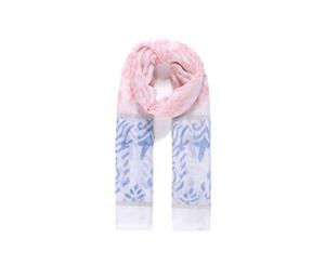 Intrigue Womens/Ladies Tribal Floral Print Scarf (Pink/Blue) - JW165