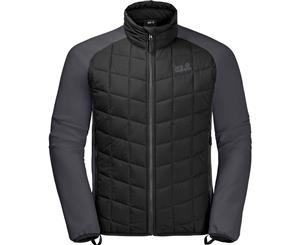 Jack Wolfskin Mens Grassland Hybrid Windproof Softshell Jacket Coat - Black