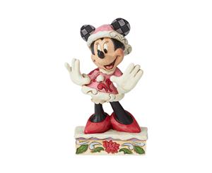 Jim Shore Disney Traditions - Minnie Mouse Christmas Personality Pose