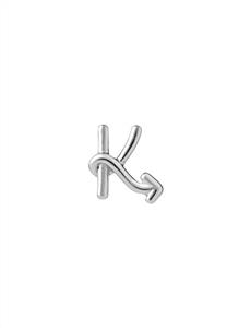 K INITIAL LOVE LETTER SINGLE STUD