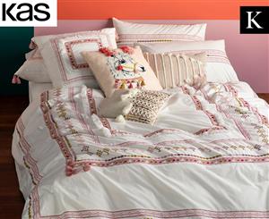 KAS Maria King Bed Quilt Cover Set - Pink/Multi