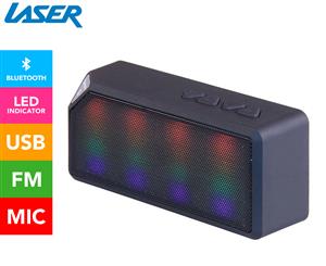 Laser Bluetooth 3.0 Portable Speaker w/ LED Lights & FM Radio