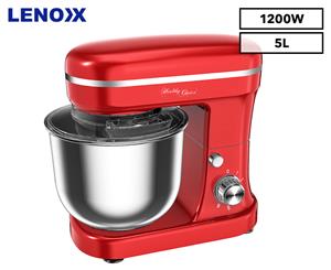 Lenoxx 5L Powerful Mix Master Stand Mixer - Red
