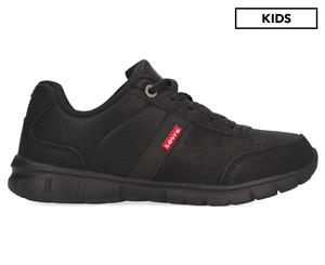 Levi's Boys' Pre-School Stallion Burnish Shoes - Black Monochrome