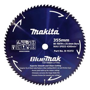 Makita 355mm 72T TCT Circular Saw Blade for Wood Cutting - Mitre Saw - BLUEMAK