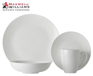 Maxwell & Williams 16-Piece White Basics Fitzrovia Coupe Dinner Set