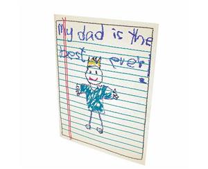 My Dad Is The Best Ever Fabric Card (White) - HS1285