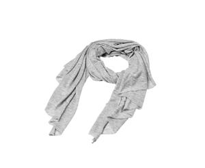 Myrtle Beach Adults Unisex Fine Knitted Scarf (Light Grey Melange) - FU619