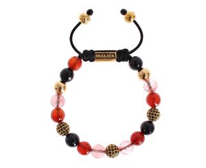 Nialaya Cz Carnelian Agate 14K Gold 925 Bracelet