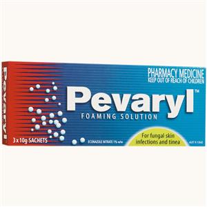 Pevaryl Foaming Solution 1% 3x10g Sachets