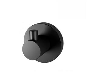 Phoenix Radii Robe Hook Round Plate Matte Black RA897 MB