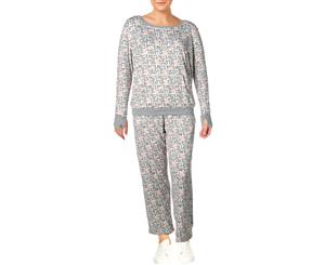Pillow Talk Womens Printed Long Sleeve Pajama Set