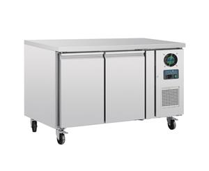 Polar Counter Gastro Freezer 2 Doors - Silver