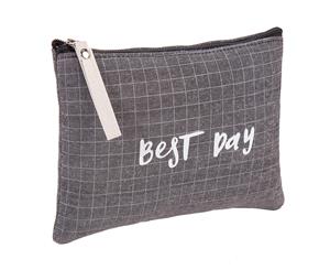 Printed Travel Toiletry Bag for Women - Grey