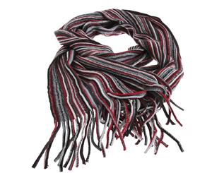 Proclimate Performance Mens Adults Super Soft Striped Rectangular Scarf (Red/Black/Grey/White) - SK279