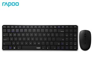 Rapoo 9300M Wireless Multi-Mode Keyboard & Mouse Combo - Black