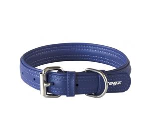 Rogz Leather Buckle Collar Purple