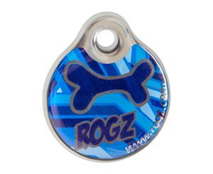 Rogz Small Navy Zen ID-Tagz Resin Instant Dog Puppy Cat Pet Tag (Small - 2.7cm)