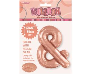 Rose Gold & Alphabet Foil Balloon 86cm