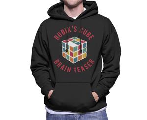 Rubik's Cube Brain Teaser Men's Hooded Sweatshirt - Black