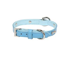 Rufus And Coco Bones Dog Collar Blue