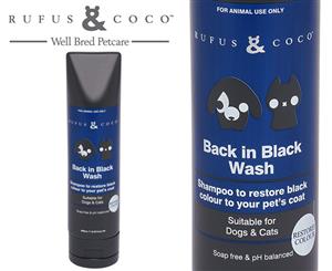 Rufus & Coco Back In Black Wash For Dogs & Cats 200mL