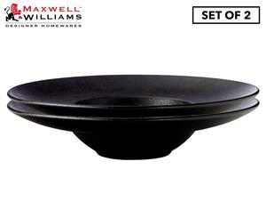 Set of 2 Maxwell & Williams Caviar Porcelain Show Plate 28cm Black