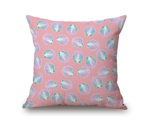 Shells on Pink Cotton&linen Pillow Cover 80696