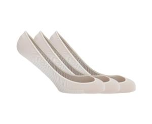 Soho Collection Womens Footsies With Gel Heel Grip (Pack Of 3) (Beige) - T159