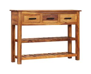 Solid Sheesham Wood Sideboard with 3 Drawers Cabinet Side Console Table