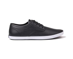 Soviet Mens Bux Vamp Lace Up Casual Shoes Stitched Detailing Perforated - Black/White