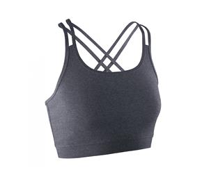 Spiro Womens/Ladies Fitness Sleeveless Crop Top (Phantom Grey) - RW4776