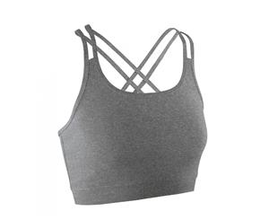 Spiro Womens/Ladies Fitness Sleeveless Crop Top (Sport Grey Marl) - RW4776